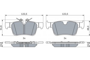 Bosch Σετ τακάκια, Δισκόφρενα - 0 986 424 802