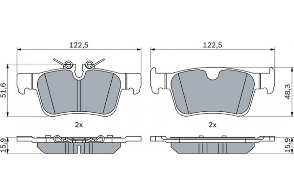 Bosch Σετ τακάκια, Δισκόφρενα - 0 986 424 802
