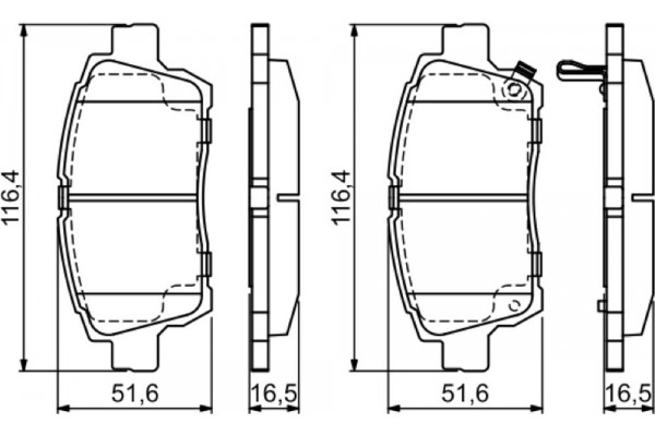 Bosch Σετ τακάκια, Δισκόφρενα - 0 986 424 803