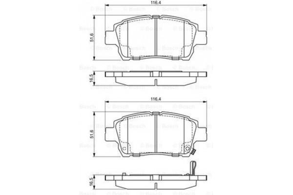 Bosch Σετ τακάκια, Δισκόφρενα - 0 986 424 803