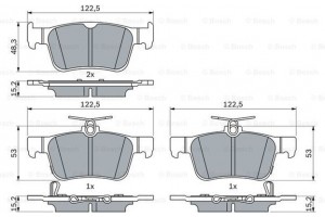 Bosch Σετ τακάκια, Δισκόφρενα - 0 986 424 807