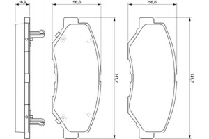 Bosch Σετ τακάκια, Δισκόφρενα - 0 986 424 809