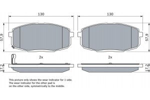Bosch Σετ τακάκια, Δισκόφρενα - 0 986 424 811