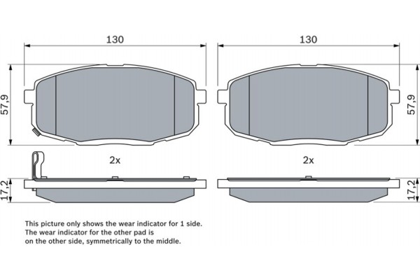 Bosch Σετ τακάκια, Δισκόφρενα - 0 986 424 811 Bosch Σετ τακάκια, Δισκόφρενα - 0 986 424 811