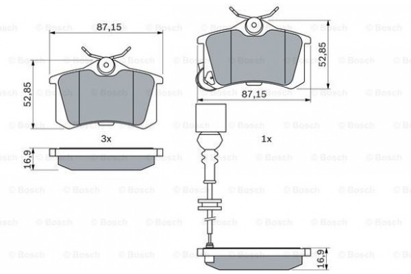 Bosch Σετ τακάκια, Δισκόφρενα - 0 986 424 813