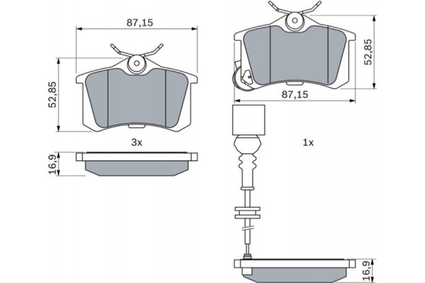 Bosch Σετ τακάκια, Δισκόφρενα - 0 986 424 813