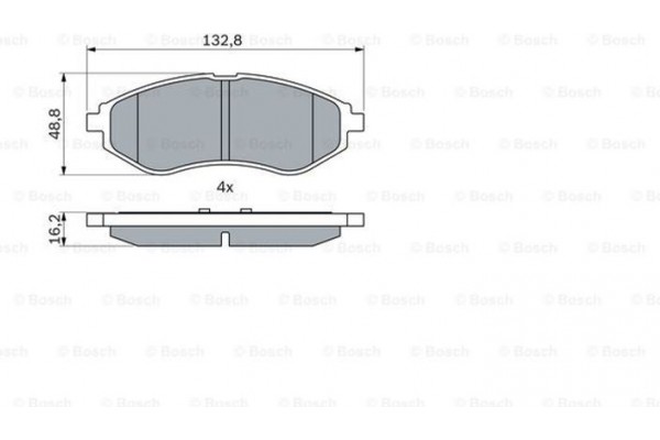 Bosch Σετ τακάκια, Δισκόφρενα - 0 986 424 818