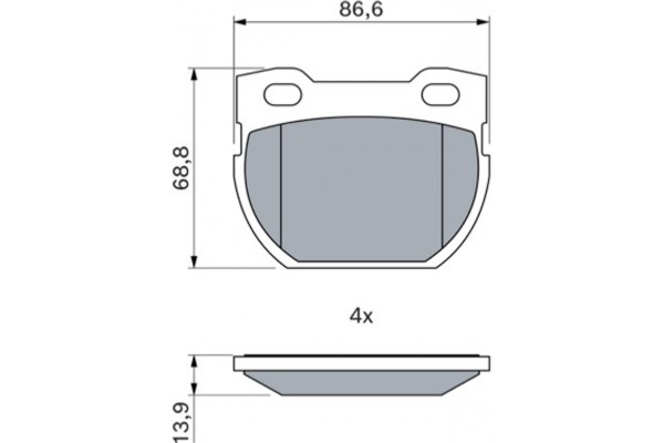 Bosch Σετ τακάκια, Δισκόφρενα - 0 986 424 827