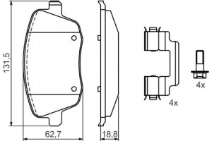 Bosch Σετ τακάκια, Δισκόφρενα - 0 986 424 829
