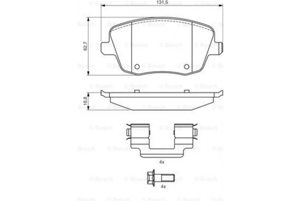 Bosch Σετ τακάκια, Δισκόφρενα - 0 986 424 829