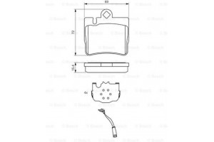 Bosch Σετ τακάκια, Δισκόφρενα - 0 986 424 830