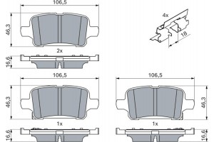 Bosch Σετ τακάκια, Δισκόφρενα - 0 986 424 839