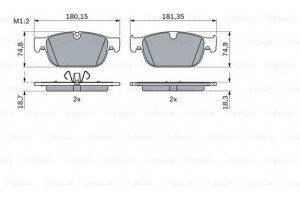 Bosch Σετ τακάκια, Δισκόφρενα - 0 986 424 844