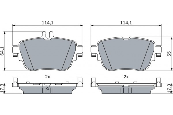 Bosch Σετ τακάκια, Δισκόφρενα - 0 986 424 845