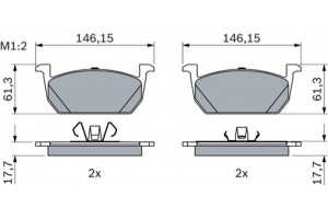 Bosch Σετ τακάκια, Δισκόφρενα - 0 986 424 846