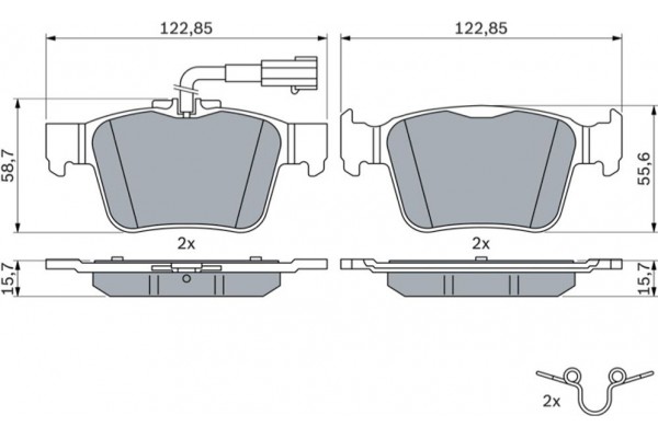 Bosch Σετ τακάκια, Δισκόφρενα - 0 986 424 848