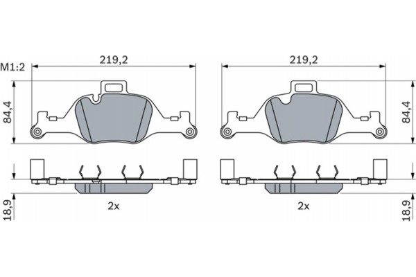 Bosch Σετ τακάκια, Δισκόφρενα - 0 986 424 849