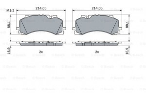 Bosch Σετ τακάκια, Δισκόφρενα - 0 986 424 850