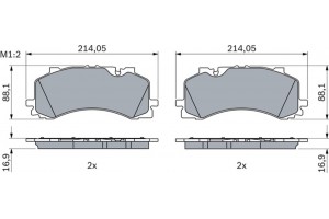 Bosch Σετ τακάκια, Δισκόφρενα - 0 986 424 850