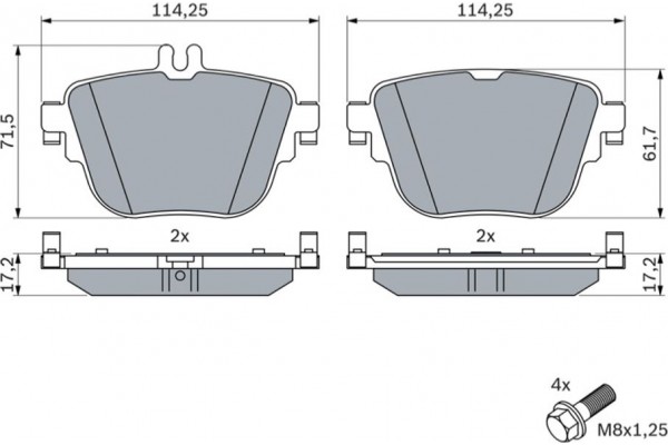 Bosch Σετ τακάκια, Δισκόφρενα - 0 986 424 859