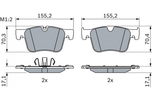 Bosch Σετ τακάκια, Δισκόφρενα - 0 986 424 860