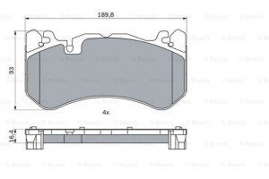 Bosch Σετ τακάκια, Δισκόφρενα - 0 986 424 861