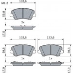 Bosch Σετ τακάκια, Δισκόφρενα - 0 986 424 863