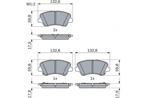 Bosch Σετ τακάκια, Δισκόφρενα - 0 986 424 863