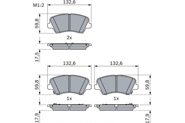 Bosch Σετ τακάκια, Δισκόφρενα - 0 986 424 863