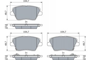 Bosch Σετ τακάκια, Δισκόφρενα - 0 986 424 864