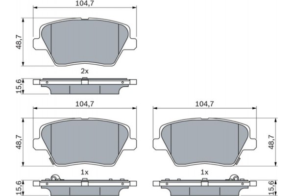 Bosch Σετ τακάκια, Δισκόφρενα - 0 986 424 864