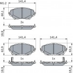 Bosch Σετ τακάκια, Δισκόφρενα - 0 986 424 865