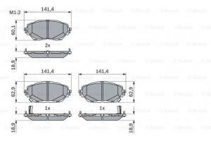 Bosch Σετ τακάκια, Δισκόφρενα - 0 986 424 865