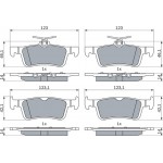 Bosch Σετ τακάκια, Δισκόφρενα - 0 986 424 866