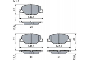Bosch Σετ τακάκια, Δισκόφρενα - 0 986 424 868