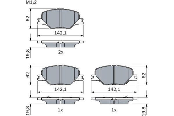 Bosch Σετ τακάκια, Δισκόφρενα - 0 986 424 868