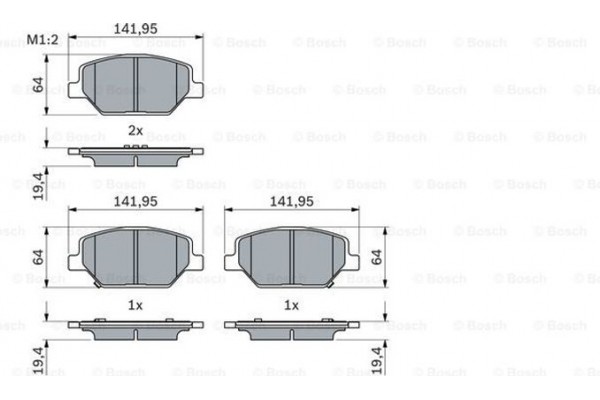 Bosch Σετ τακάκια, Δισκόφρενα - 0 986 424 869