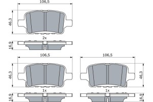 Bosch Σετ τακάκια, Δισκόφρενα - 0 986 424 870