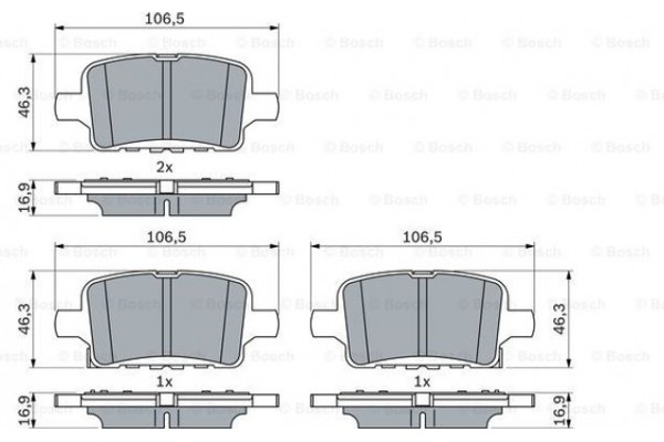 Bosch Σετ τακάκια, Δισκόφρενα - 0 986 424 870