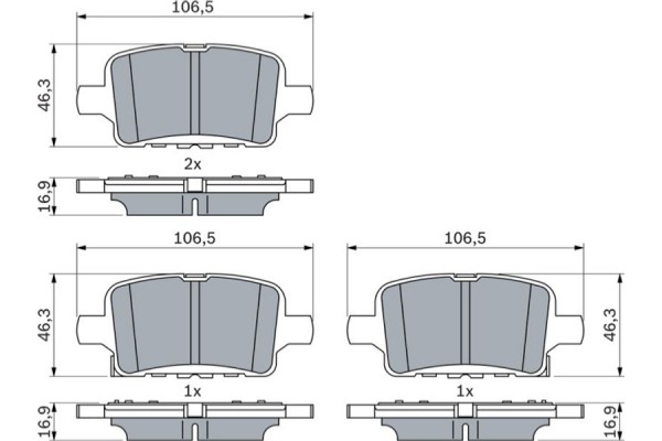 Bosch Σετ τακάκια, Δισκόφρενα - 0 986 424 870