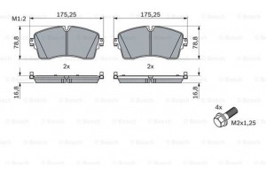 Bosch Σετ τακάκια, Δισκόφρενα - 0 986 424 871