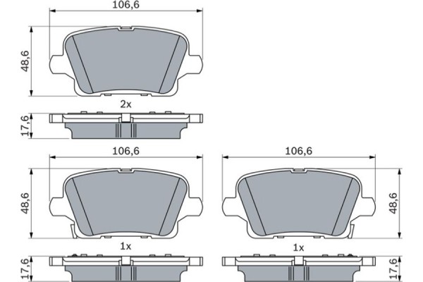 Bosch Σετ τακάκια, Δισκόφρενα - 0 986 424 872