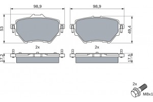 Bosch Σετ τακάκια, Δισκόφρενα - 0 986 424 878