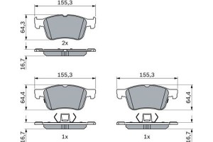 Bosch Σετ τακάκια, Δισκόφρενα - 0 986 424 885