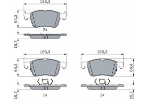 Bosch Σετ τακάκια, Δισκόφρενα - 0 986 424 885