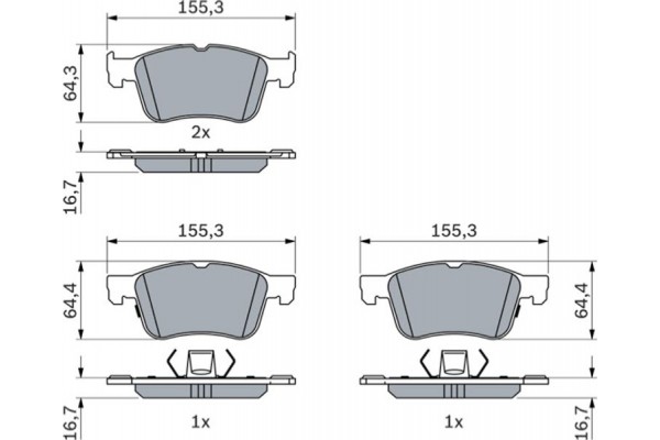 Bosch Σετ τακάκια, Δισκόφρενα - 0 986 424 885