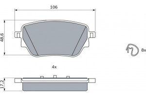 Bosch Σετ τακάκια, Δισκόφρενα - 0 986 424 889