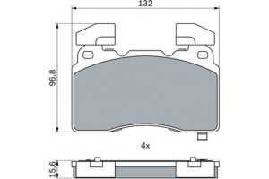Bosch Σετ τακάκια, Δισκόφρενα - 0 986 424 894
