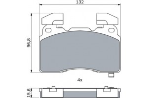 Bosch Σετ τακάκια, Δισκόφρενα - 0 986 424 894