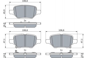 Bosch Σετ τακάκια, Δισκόφρενα - 0 986 424 895
